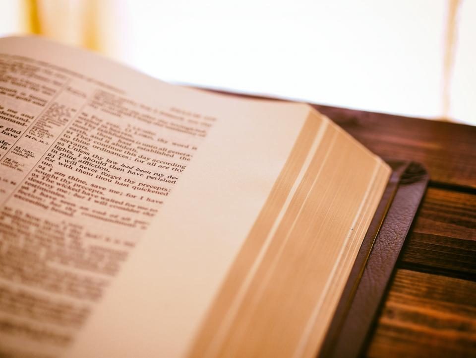 Close-up of an open book