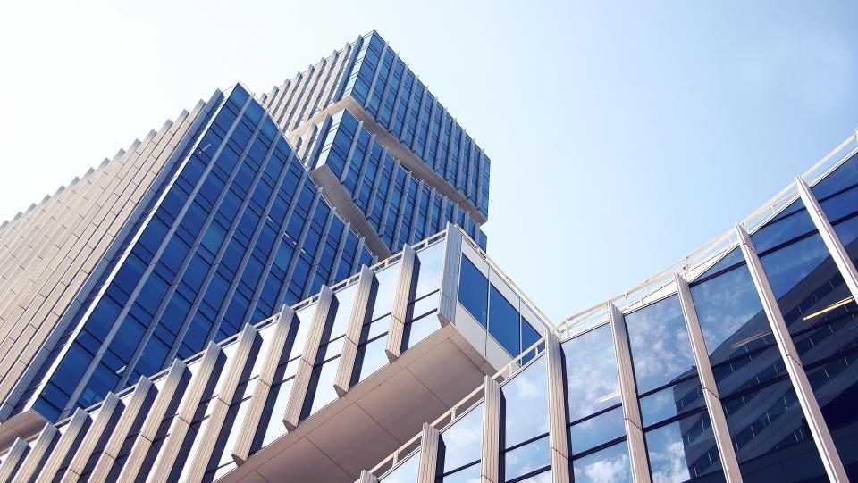 Modern office building against the sky