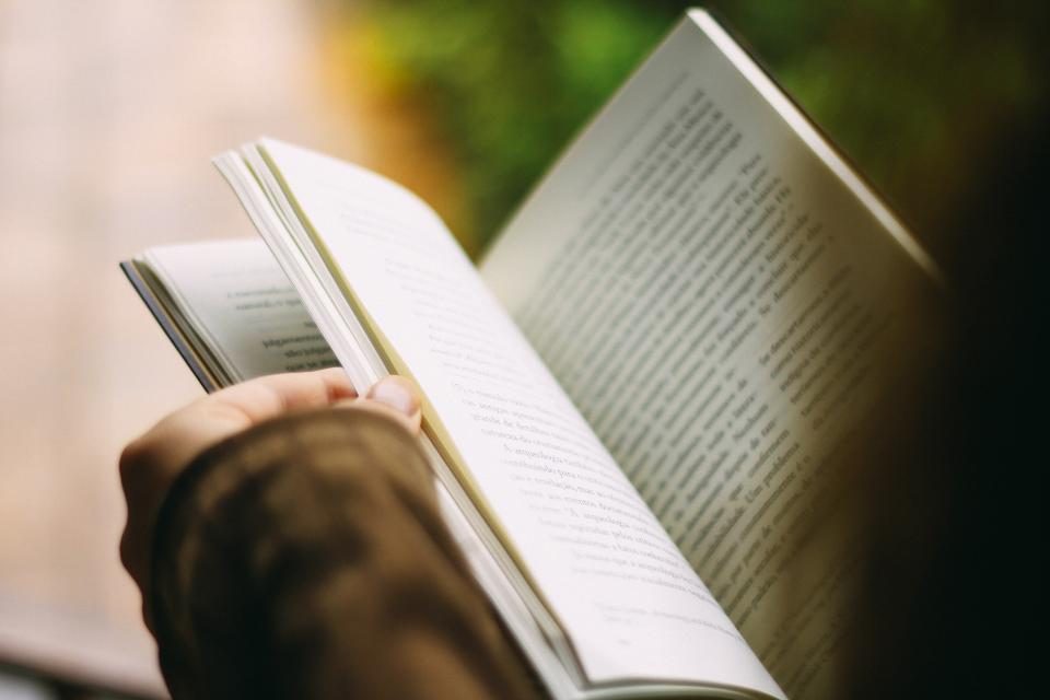 Man reading a book