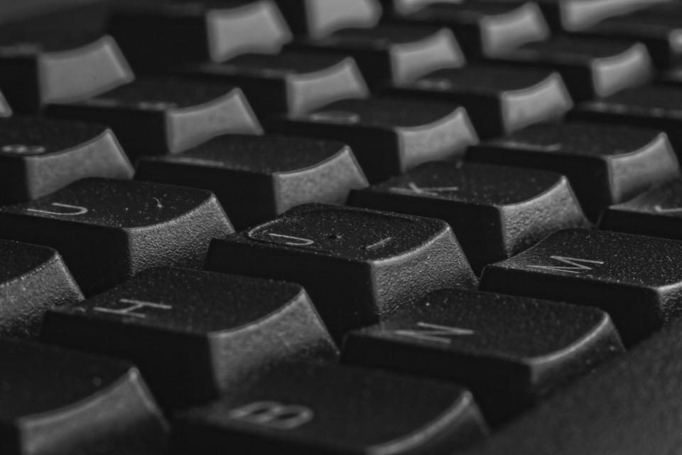 Close-up of a black keyboard