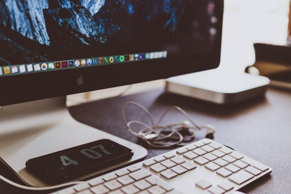 Computer keyboard and monitor