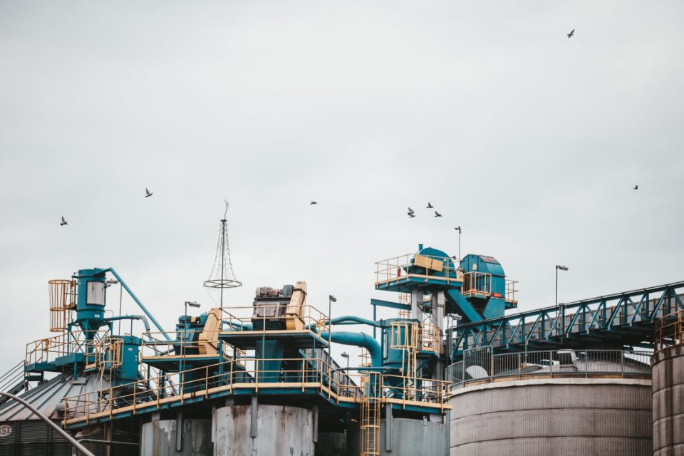 Industrial plant under a grey sky