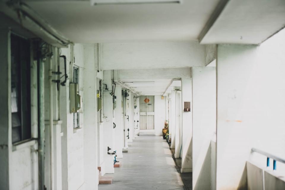 Bright white corridor