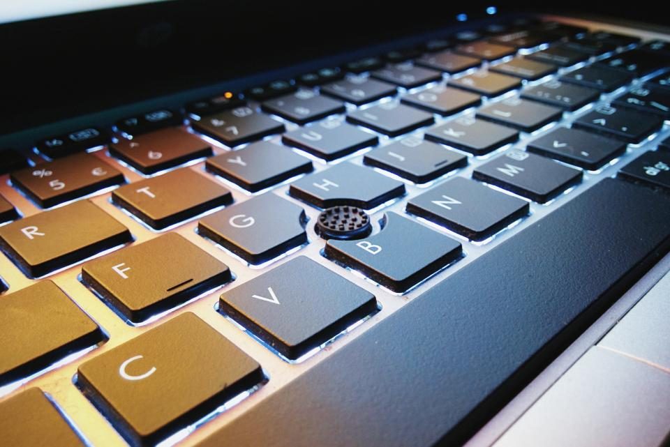 Close-up of a laptop keyboard