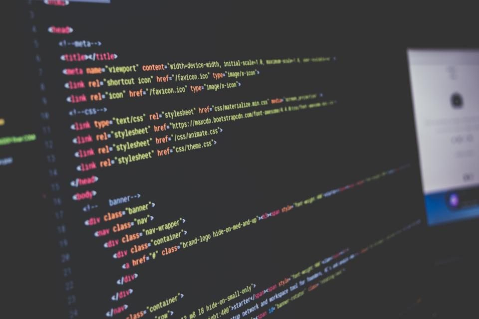 Programming code on a screen