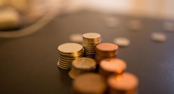 Stacks of coins on a desk