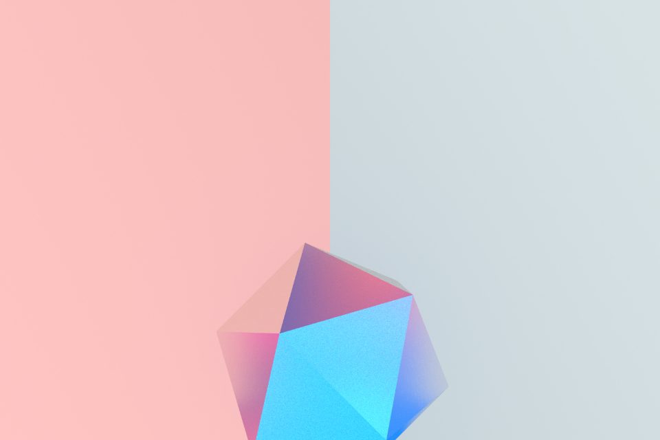 Pastel geometric shape
