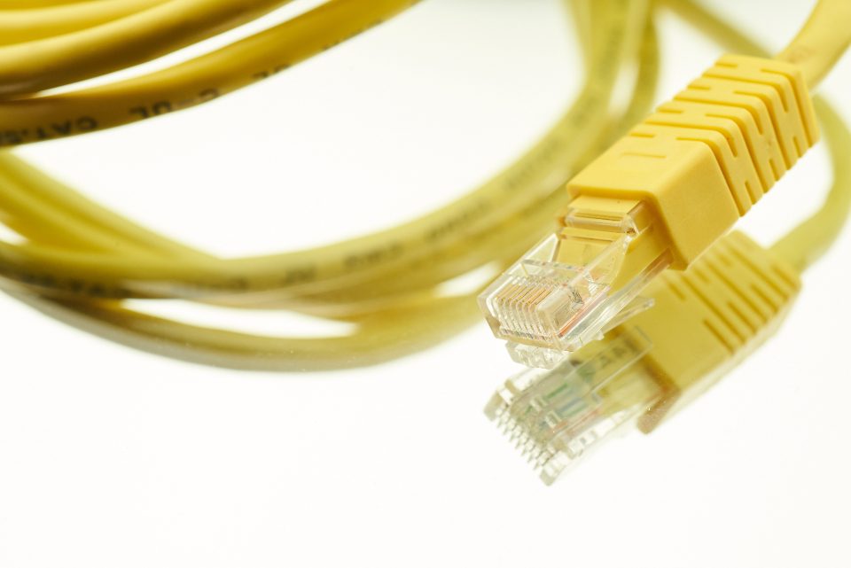 Yellow network cables